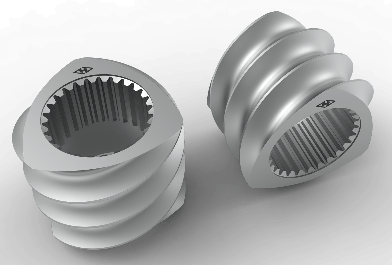 Triple-fighted Screw Elements